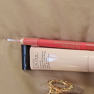 Estee lauder make up bag with primer and lip liner